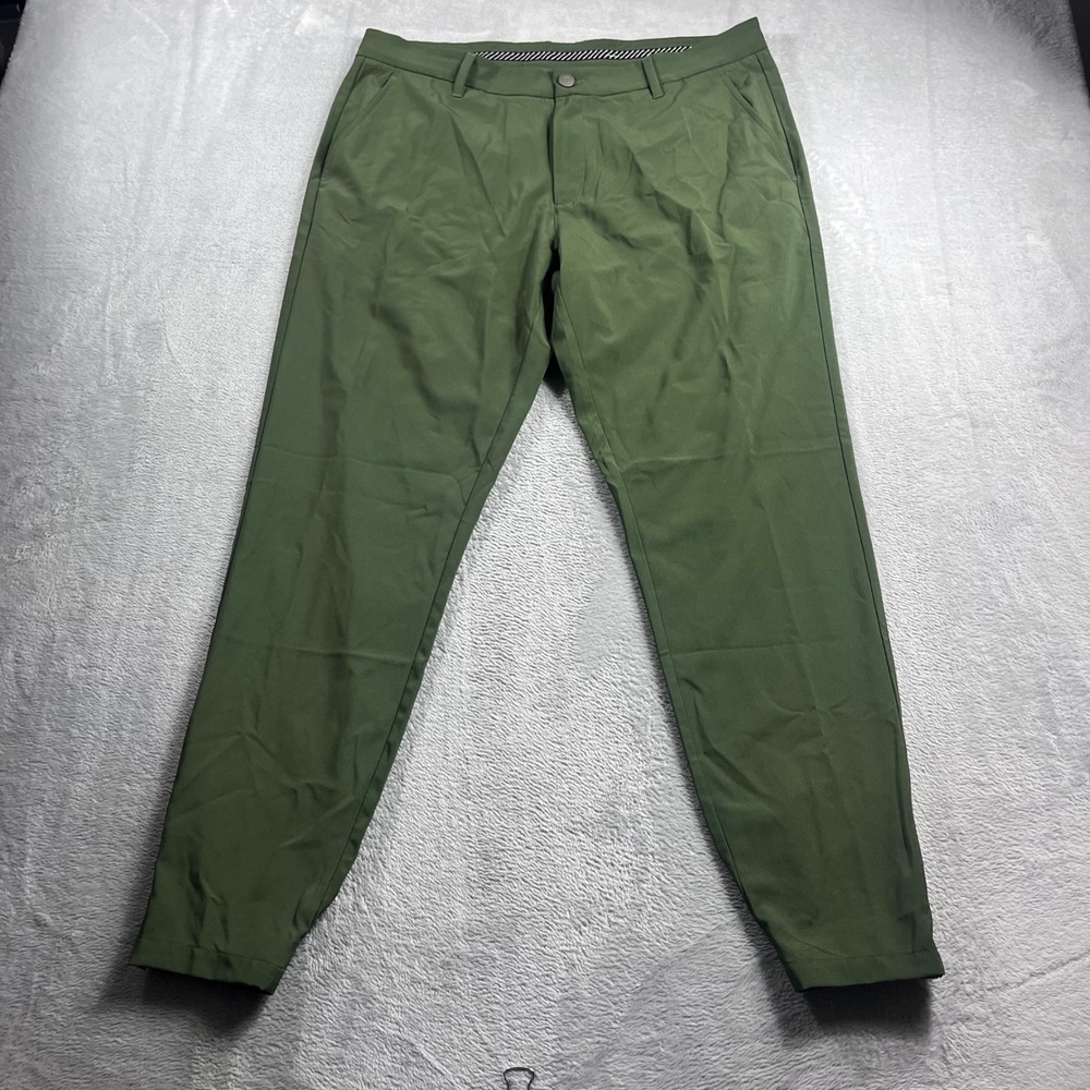 Primo Golf Joggers Mens 36 Regular Olive Green Tapered Fit Performance Pants
